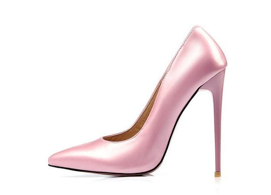 Popular large size women's shoes stiletto heels shallow mouth single shoes extra large pointed