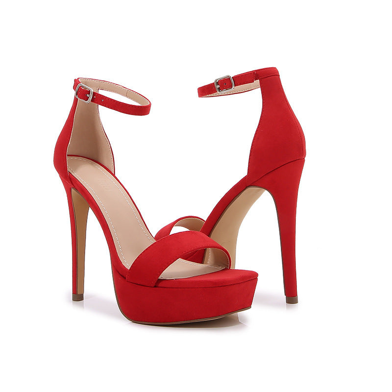 Square Toe Stiletto Heel High Heel Shoes With Bag Heel Fashion Sandals