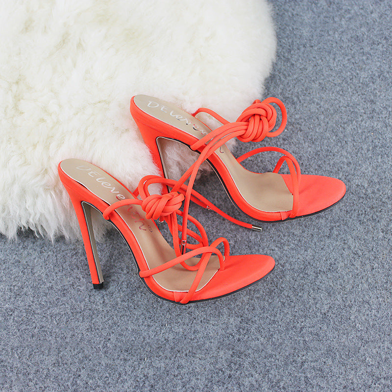 Candy Bright Toe Strap High Heels